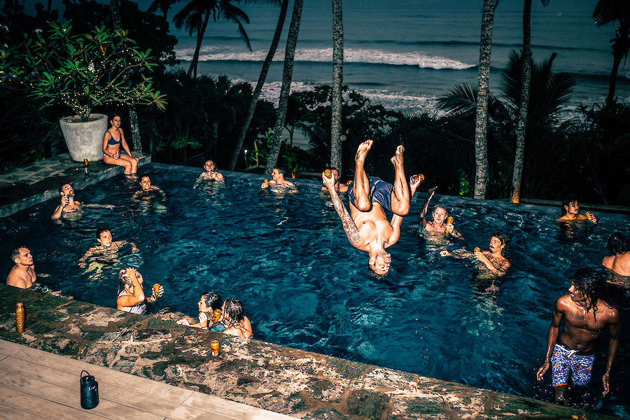 in the pool