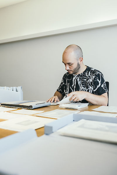 Archivbesuch, Pablo Lerma im NS-Dok, 2022