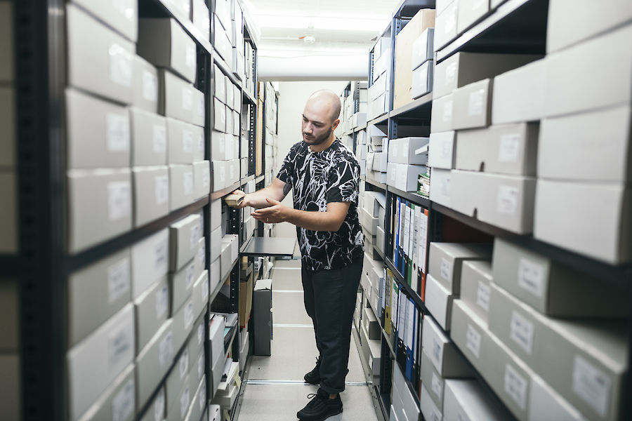 Archivbesuch, Pablo Lerma im NS-Dok, 2022